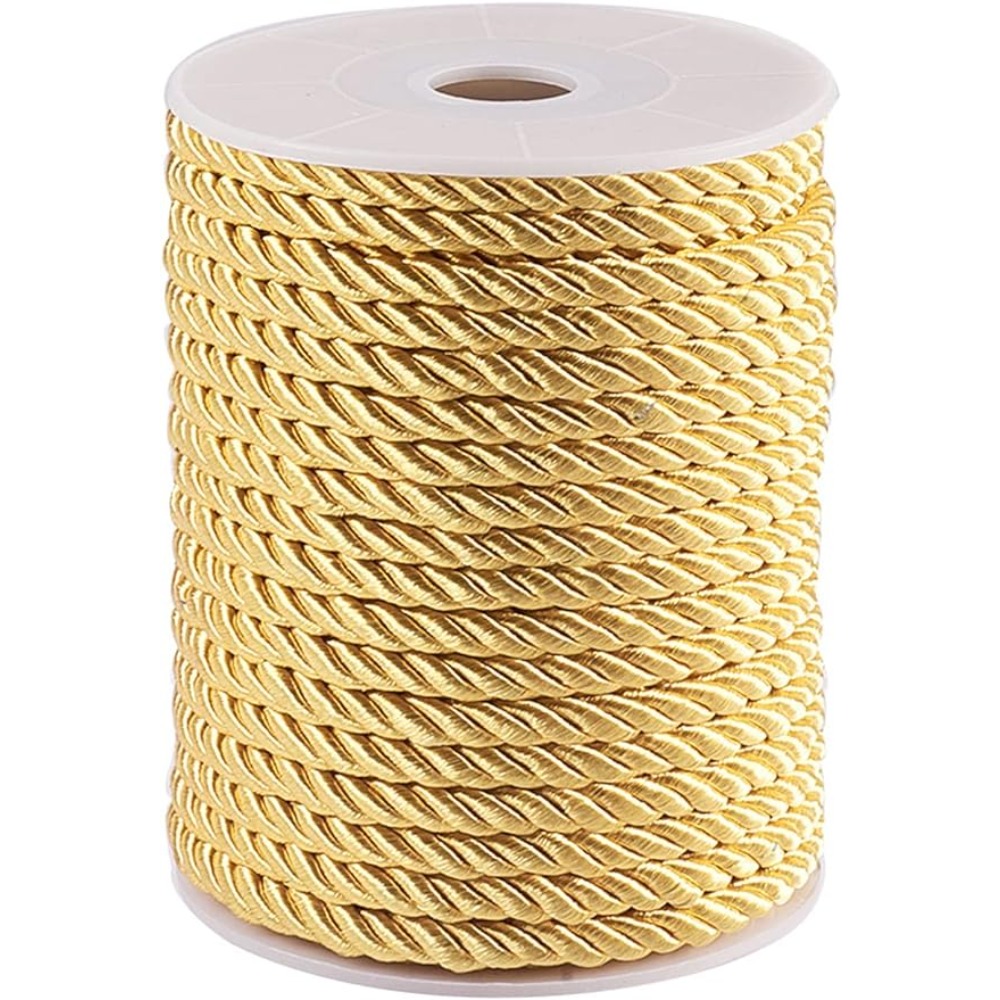 Cord Trim Twisted - 5mm 18 야드 트위스트 골드 로프