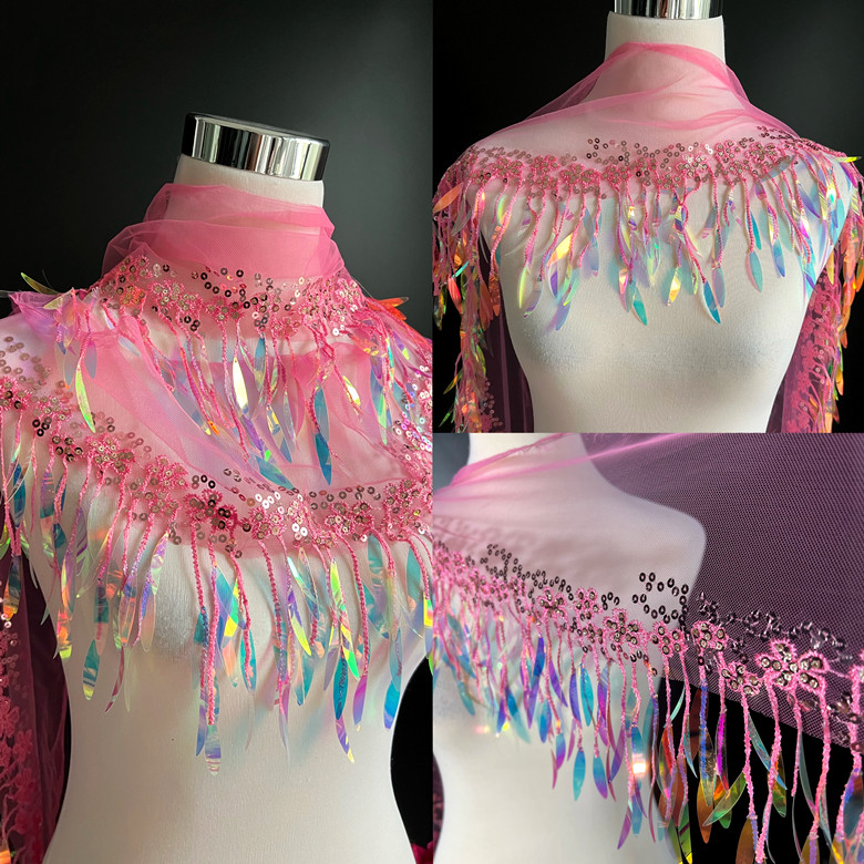 Fringe Ribbon Sewing - 2~10야드, 15cm 망사 술 장식, 반짝이