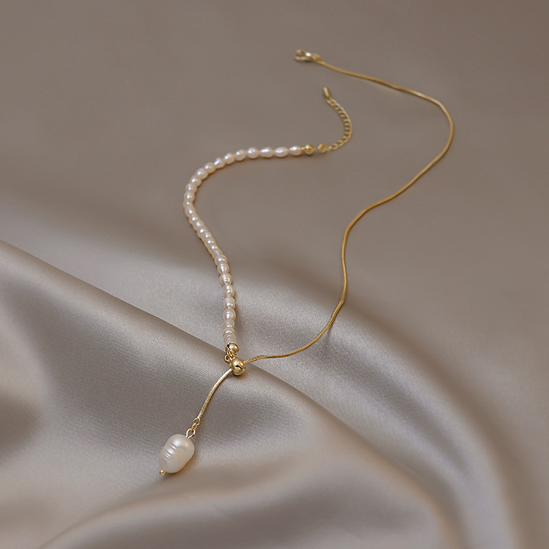 Pearl Trim Chain - 100% 천연 담수 진주 14K 골드