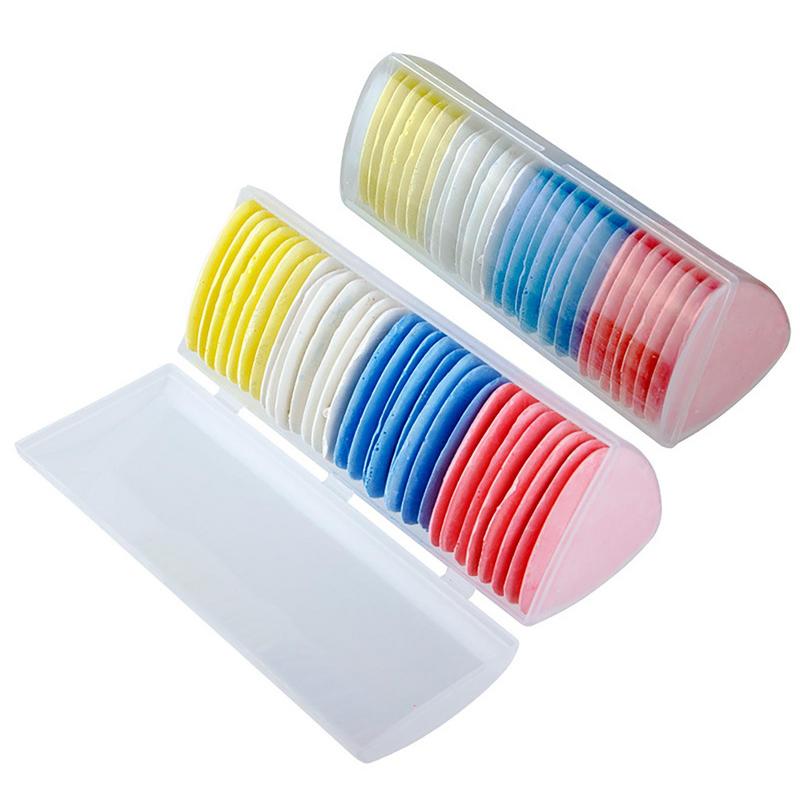 Craft Embellishment Storage - 10/20/30pcs 다채로운 패브릭 재단사 분필 지울
