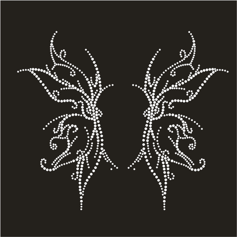 Hotfix Rhinestone Sheet - 라인석 모티브 디자인 티셔츠, 핫 픽스