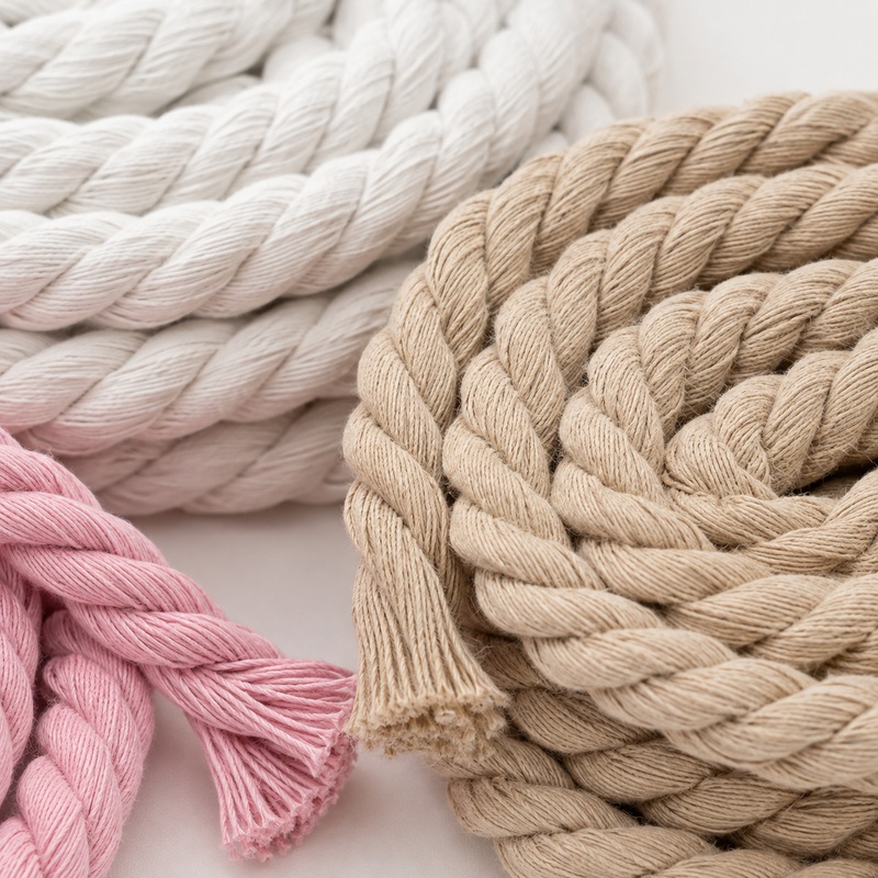 Cord Trim Twisted - 5M 5-20mm 면 꼬임 로프 신발끈,