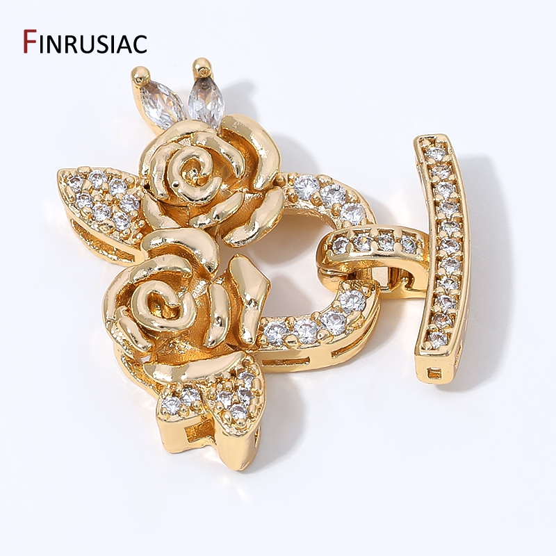 14K 금도금 황동 지르콘 꽃 진주 클래스프, 다중 줄 - Embellishment Crafts 리뷰 및 가격