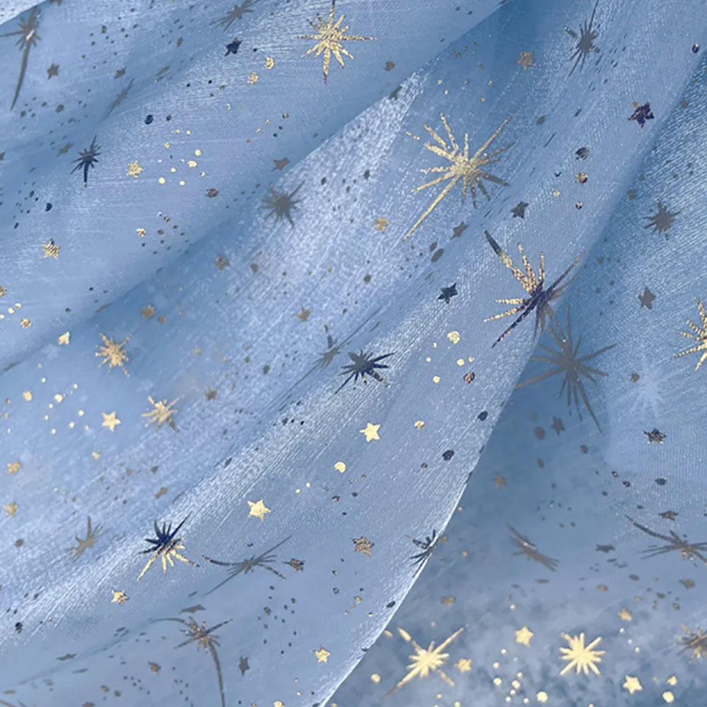반짝이 반짝 이는 브론 징 스타 문 Organza 패브 - Sequin Fabric Panel 리뷰 및 가격