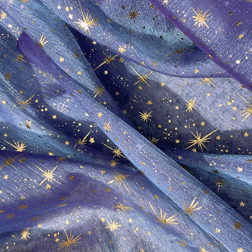 반짝이 반짝 이는 브론 징 스타 문 Organza 패브 - Sequin Fabric Panel 리뷰 및 가격
