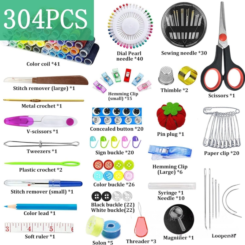 대용량 휴대용 재봉 키트, 재봉 도구 조합 세트, 가정 - Craft Embellishment Storage 리뷰 및 가격