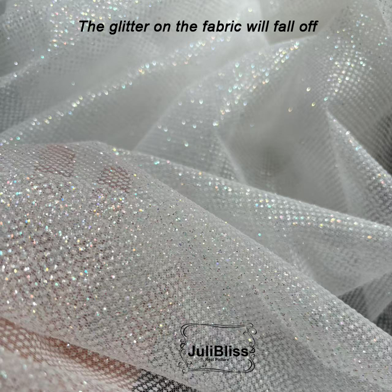 반짝이는 흰색 글리터 튤 원단과 다채로운 반짝이 레이스 - Sequin Fabric Panel 리뷰 및 가격