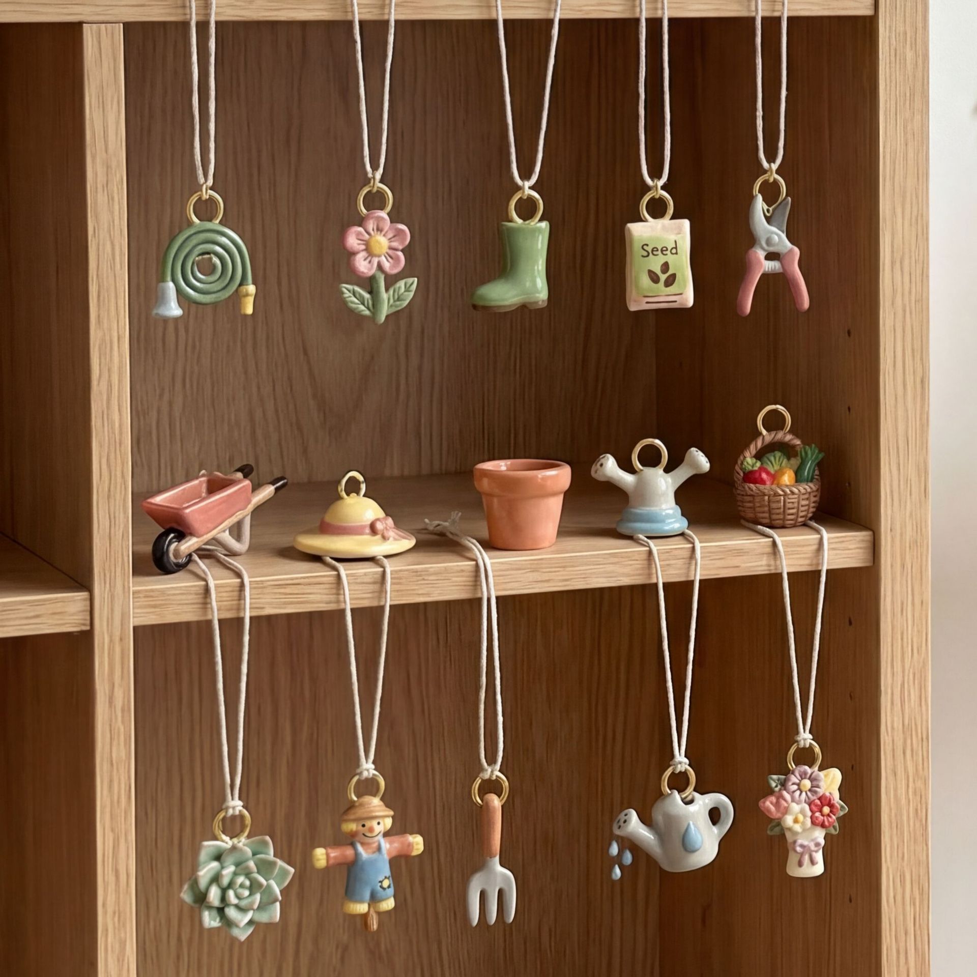 5개의 정원 시리즈 포크 참 장식 공예 펜던트 DIY  - Embellishment Crafts 리뷰 및 가격