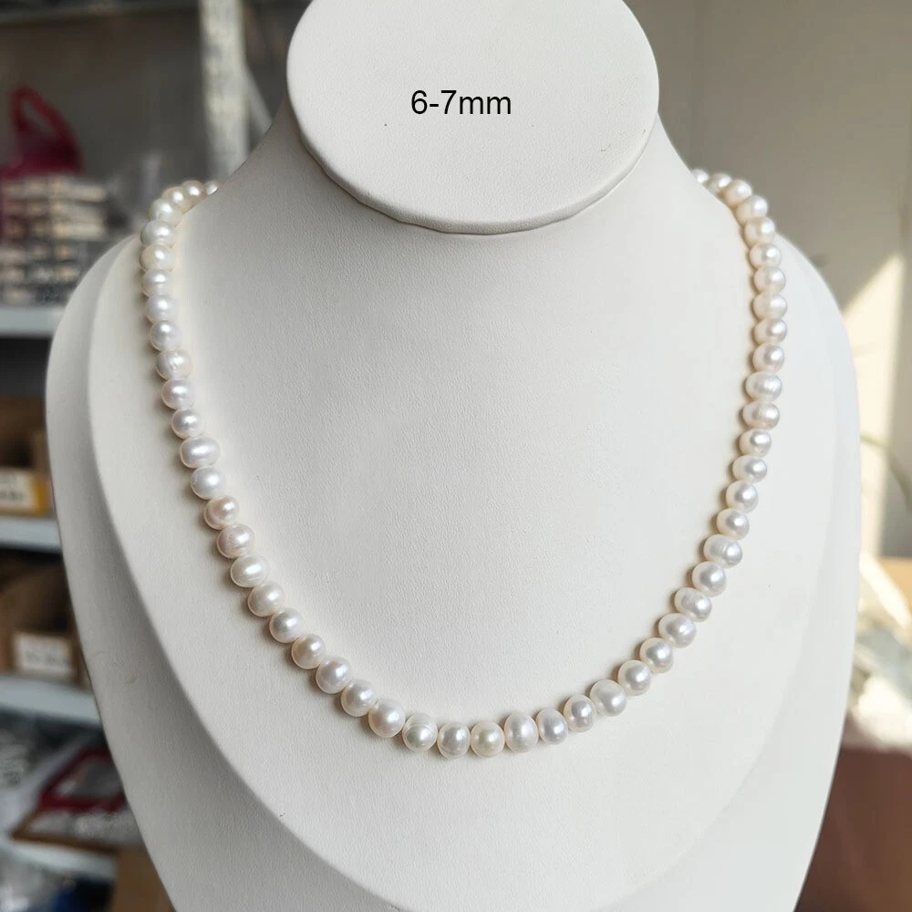 천연 진주 목걸이 아코야 AAA 6-7mm 라운드 진주 - Pearl Trim Chain 리뷰 및 가격