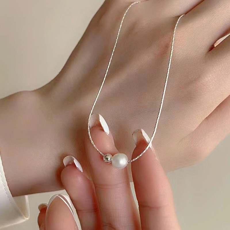 크리스마스 선물 925 스털링 실버 절묘한 진주 목걸이 - Pearl Trim Chain 리뷰 및 가격