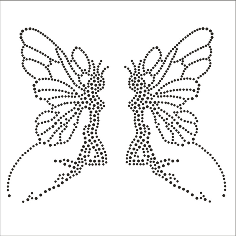 라인석 모티브 디자인 티셔츠, 핫 픽스 크리스탈 나비  - Hotfix Rhinestone Sheet 리뷰 및 가격
