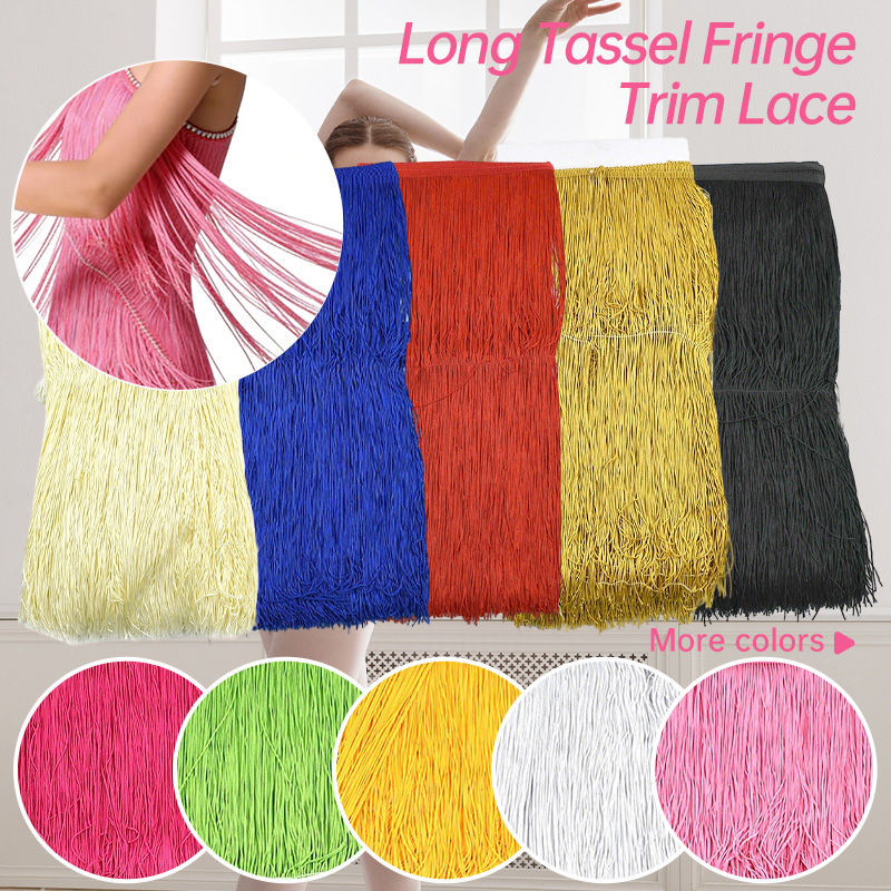 1-5미터 50cm 길이 프린지 태슬 트림 라틴 댄스  - Fringe Ribbon Sewing 리뷰 및 가격